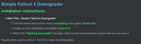 fallout 4 1.10.163 download|Downgrading Fallout 4 from 1.10.984.0 to 1.10.163.0 (Steam).